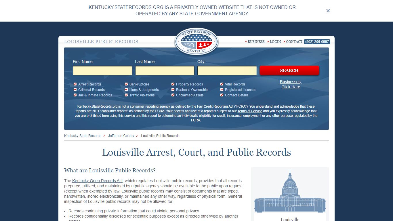 Louisville Arrest and Public Records | Kentucky.StateRecords.org